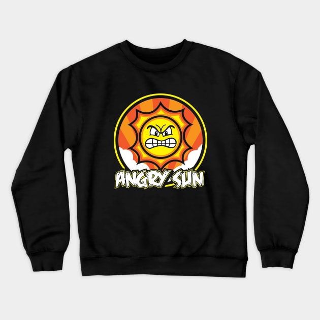 Angry Sun Christmas Crewneck Sweatshirt by WelbockArt